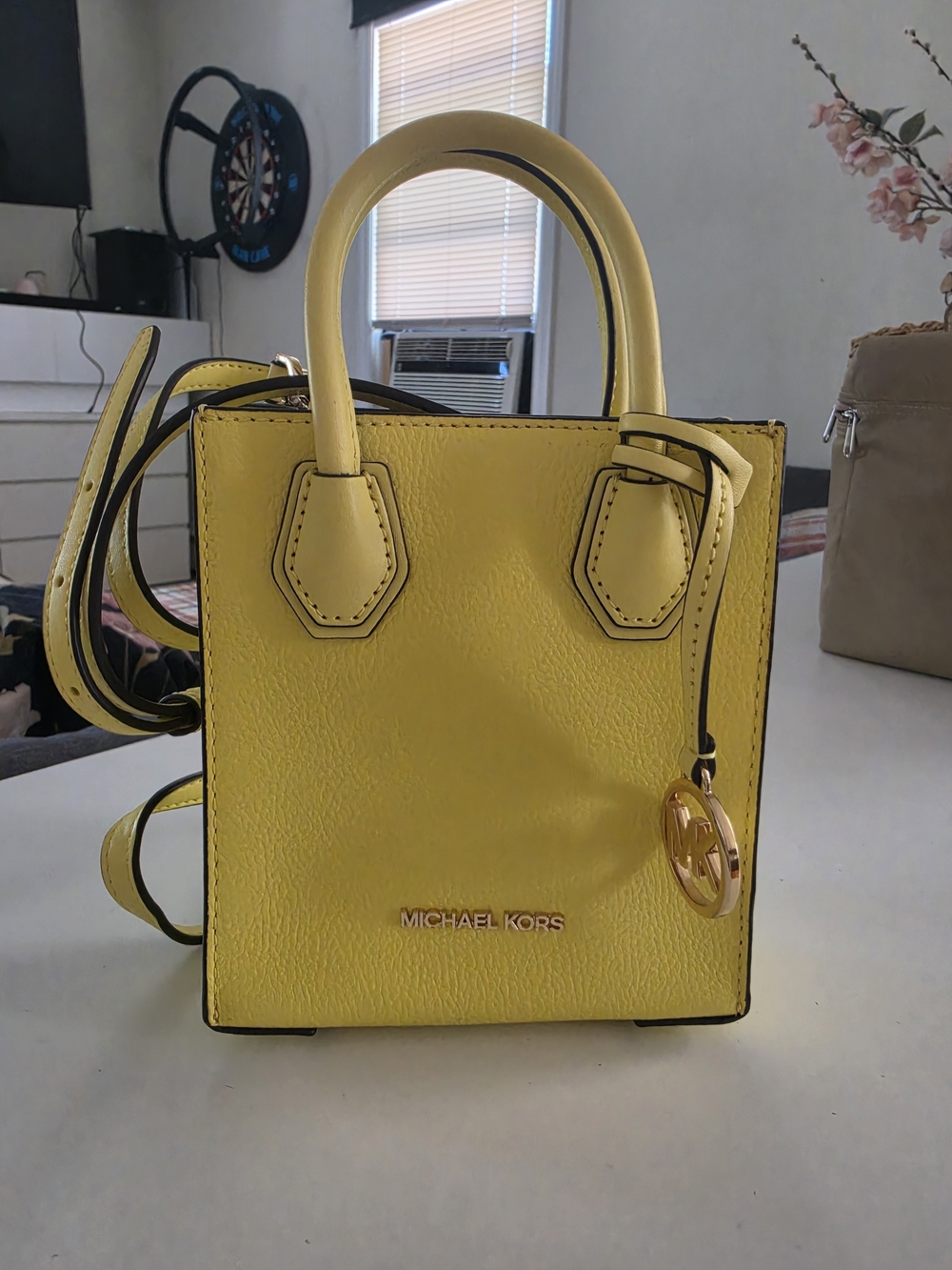 Michael Kors Yellow Leather Mini Tote Bag